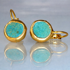 Lauren | Gold Turquoise Stone Earrings