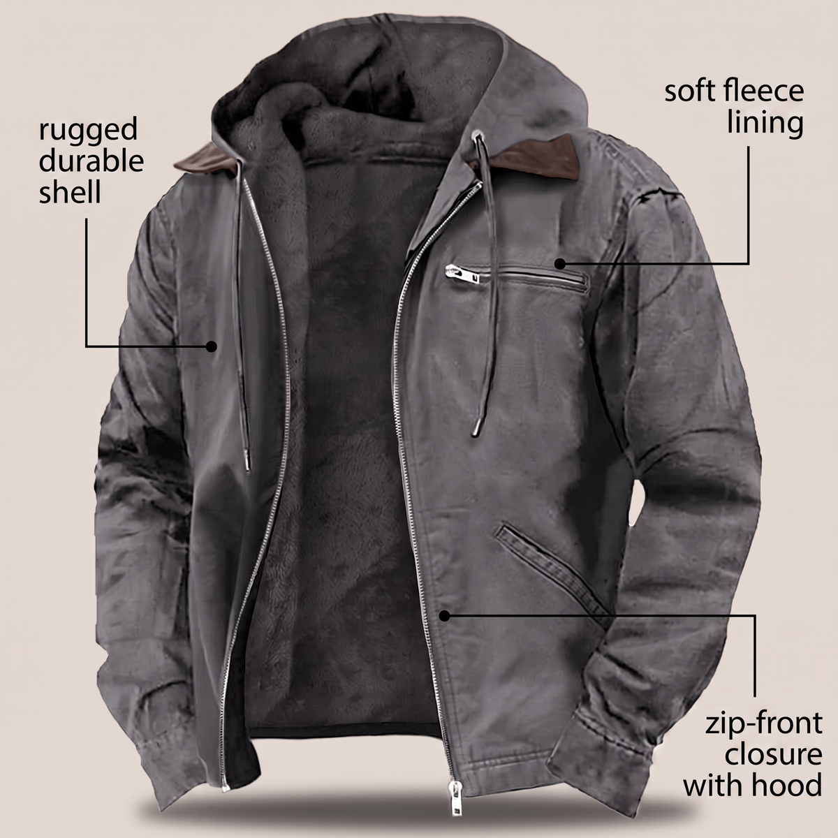 WELLINGTON FULL-ZIP HOOD JACKET