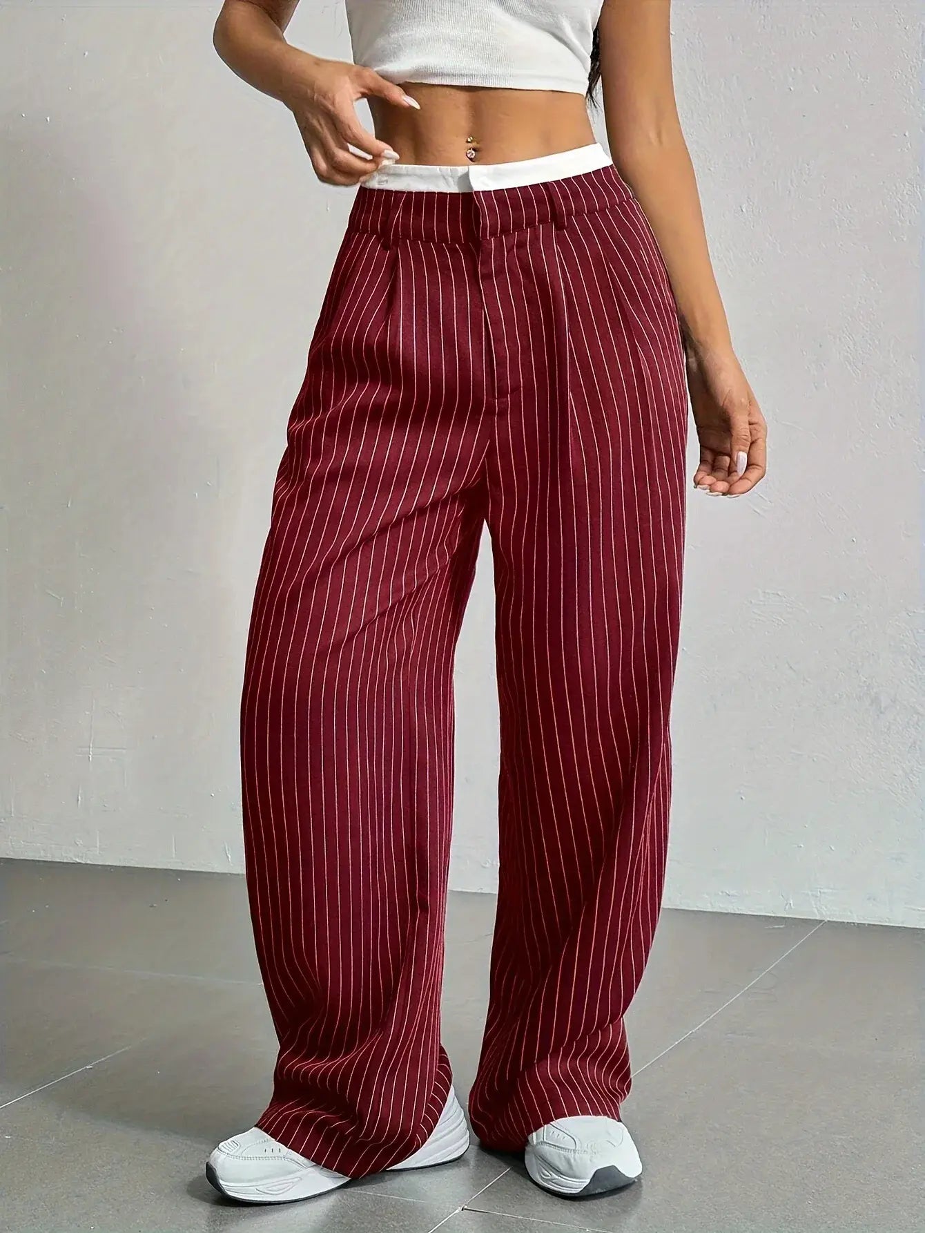 Lorraine | Casual Striped Wide Pants