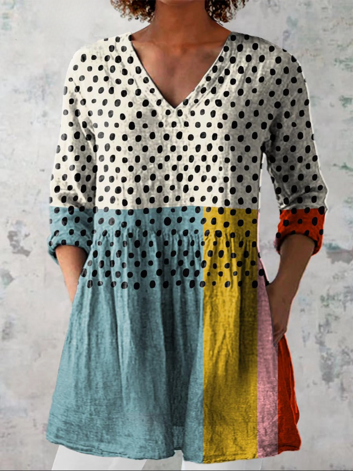 Scarlett | Long Blouse with V-Neck