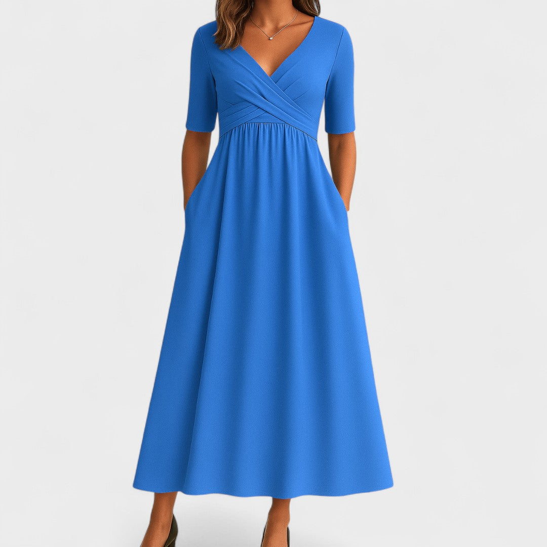 Belinda | Casual V-Neck Midi Dress