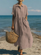 Mandy | Elegant Collared Button Dress