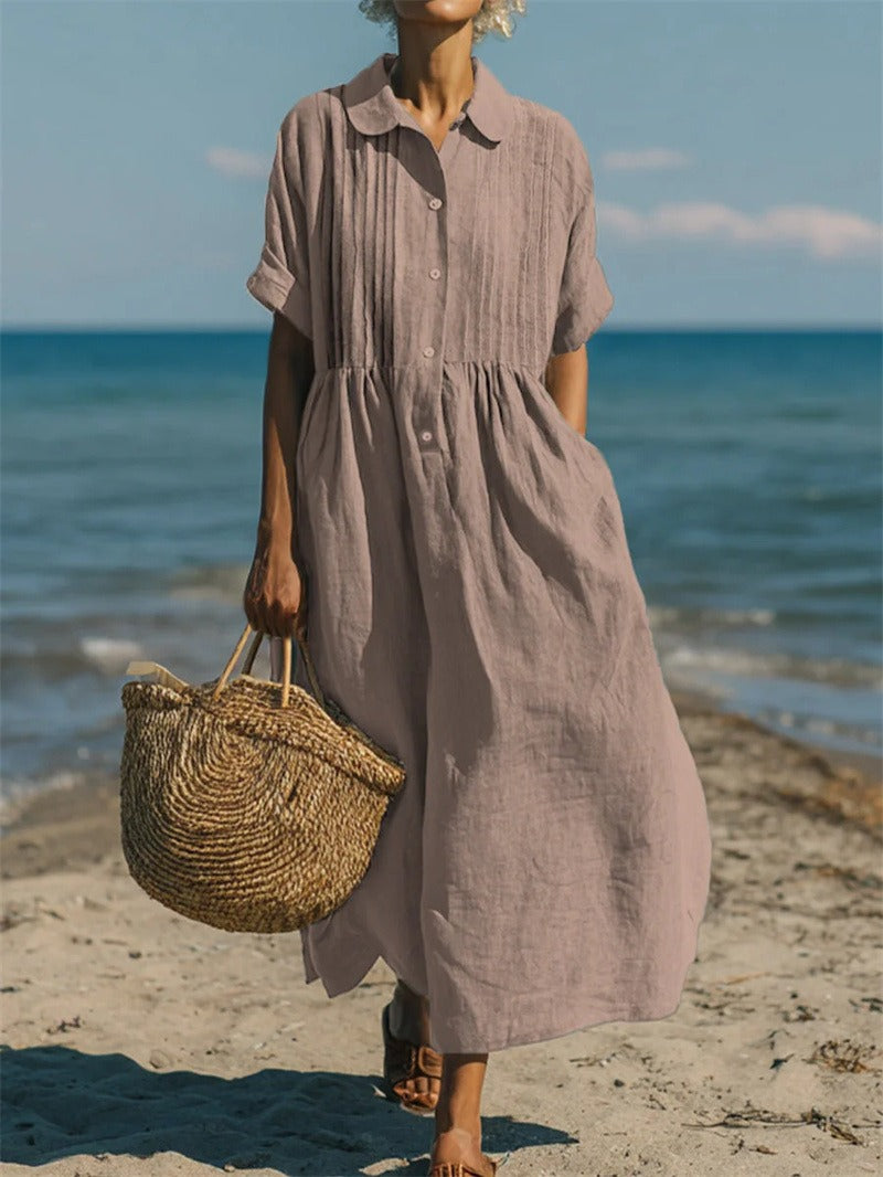 Mandy | Elegant Collared Button Dress