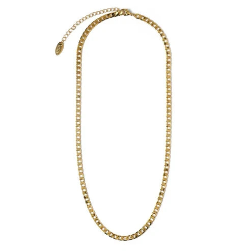 Clara | Flat Link Curb Chain Necklace