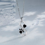 Infinity Symbol Necklace with Hearts and Paw Print
