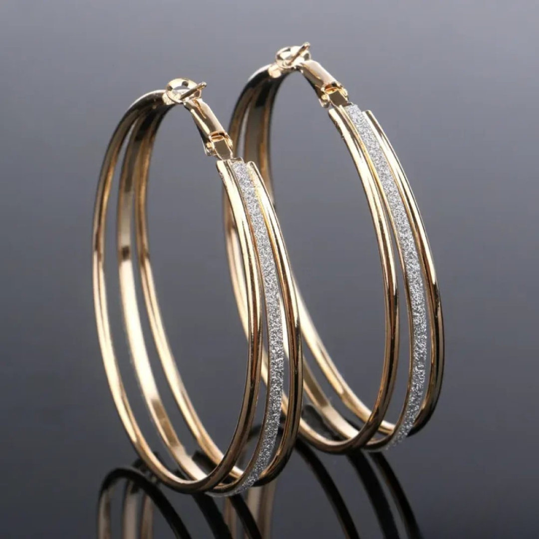 Eleonore | Retro Gold Hoop Earrings