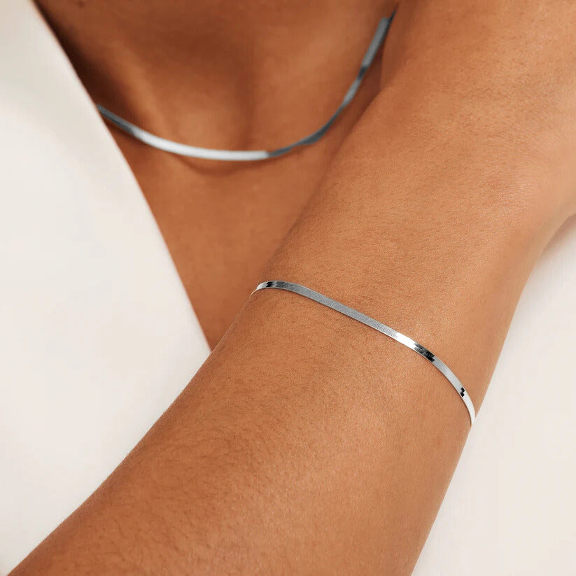 Sun Serpent Bracelet | White Gold