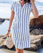 Rebecca | Elegant Striped Dress