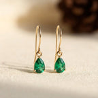 Maribel | Emerald Teardrop Earrings