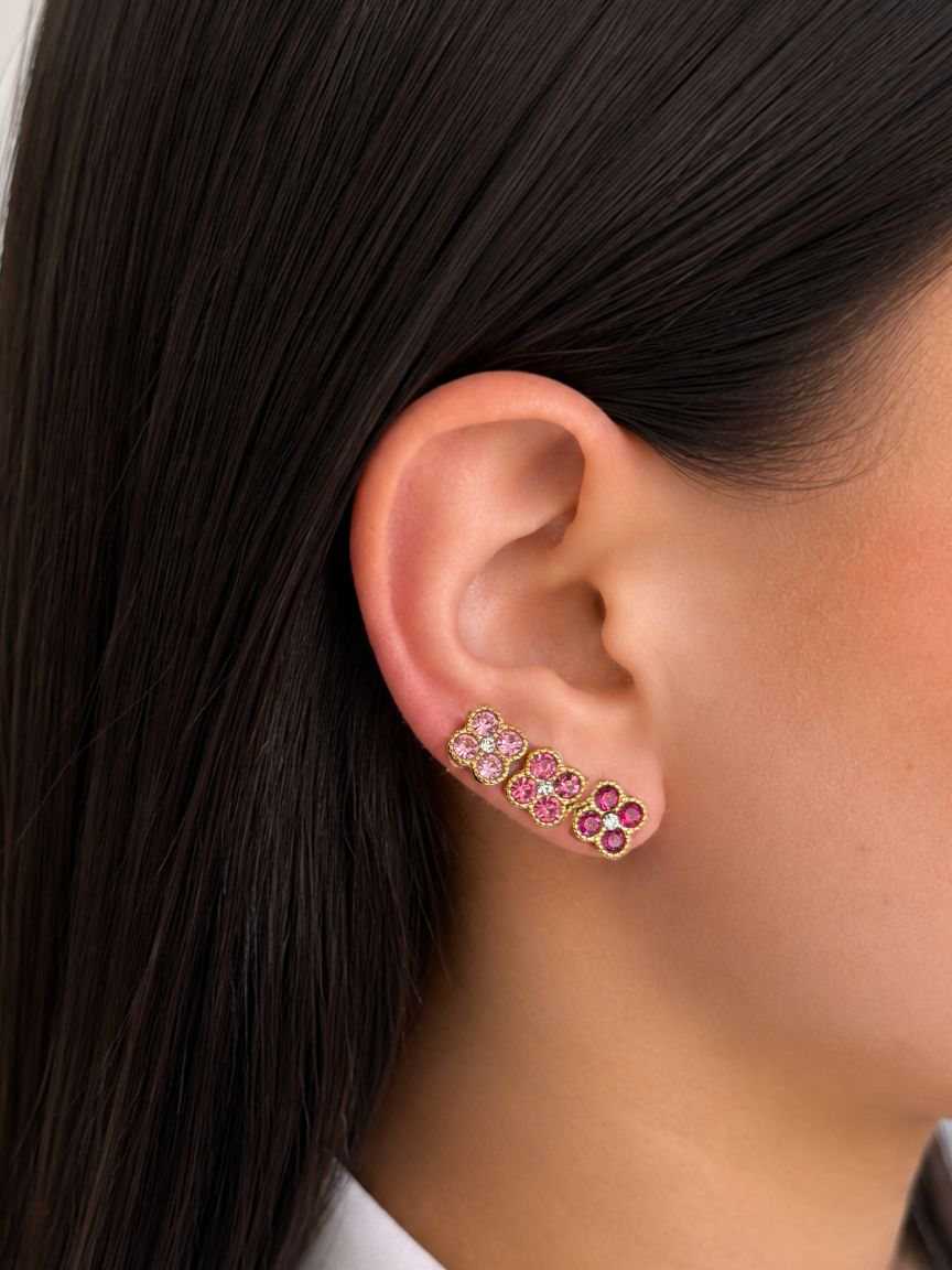 Diana Pink Earrings Set