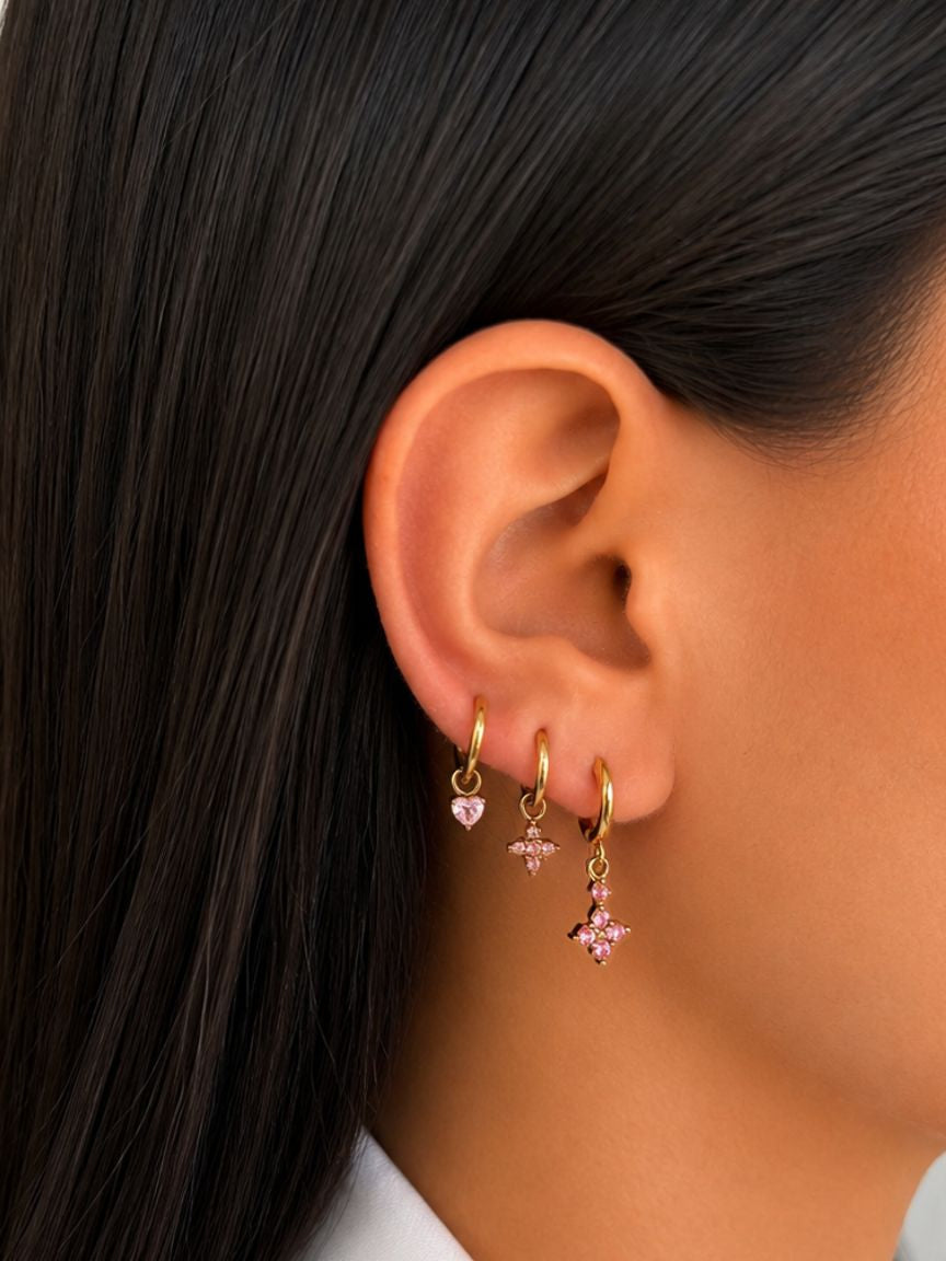 Star Lux Pink Earring Set
