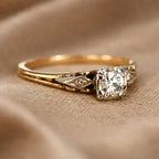 Mona | Vintage Zirconia Fine Gold Ring