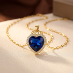 Lavinia | Sapphire Heart Necklace