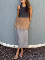 Katrina | Sleeveless Round Neck Summer Dress