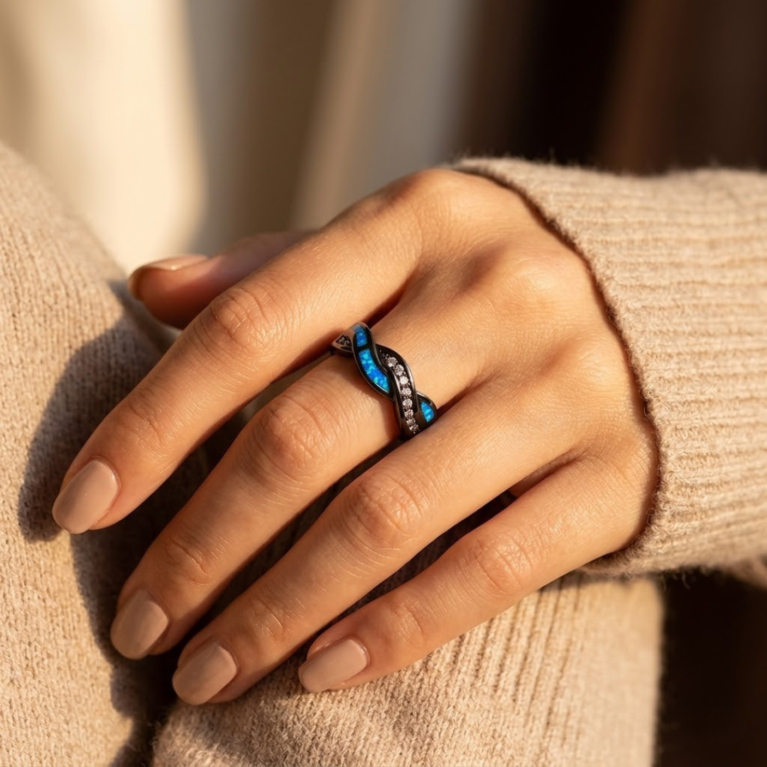 Sienna | Twisted Silver Inlay Ring