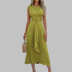 Dulcie | Elegant Sleeveless Round Neck Maxi Dress