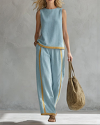Ivy | Elegant Sleeveless and Wide Trouser Set