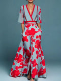 Elissa | Elegant Floral V-neck Dress