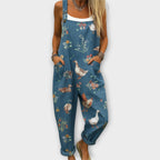 Letitia | Retro Elegant Floral Print Jumpsuit