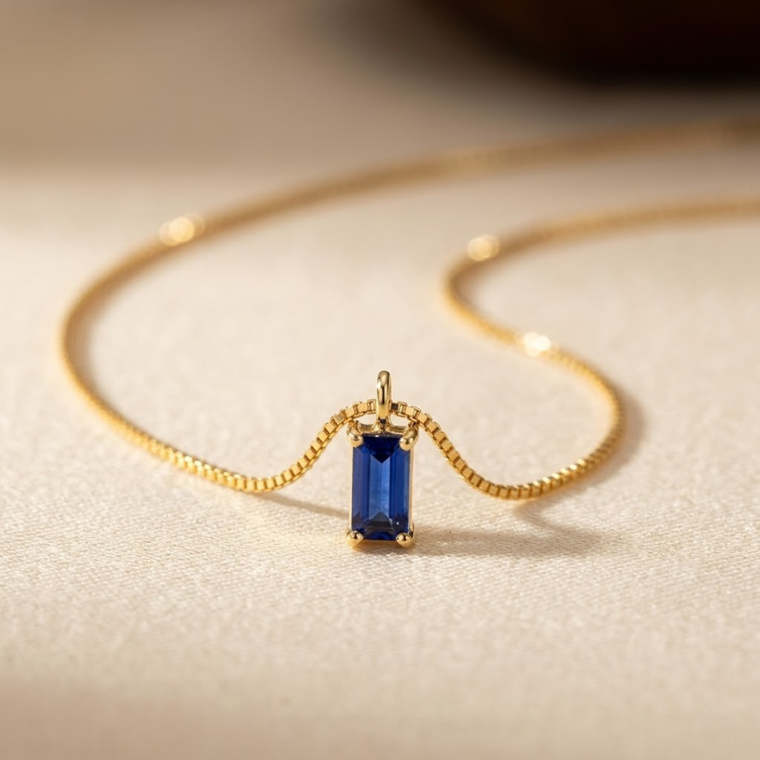 Blythe | Sapphire Minimalist Necklace