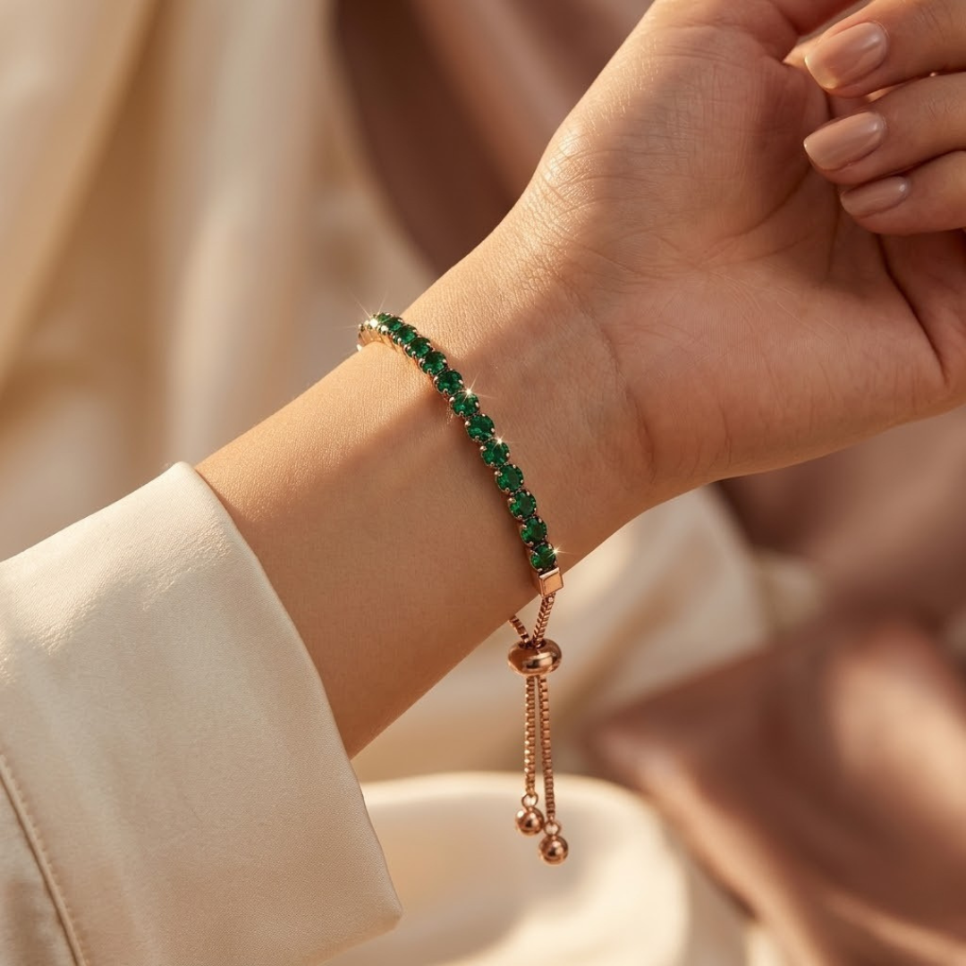 Thérèse | Emerald Tennis Bracelet