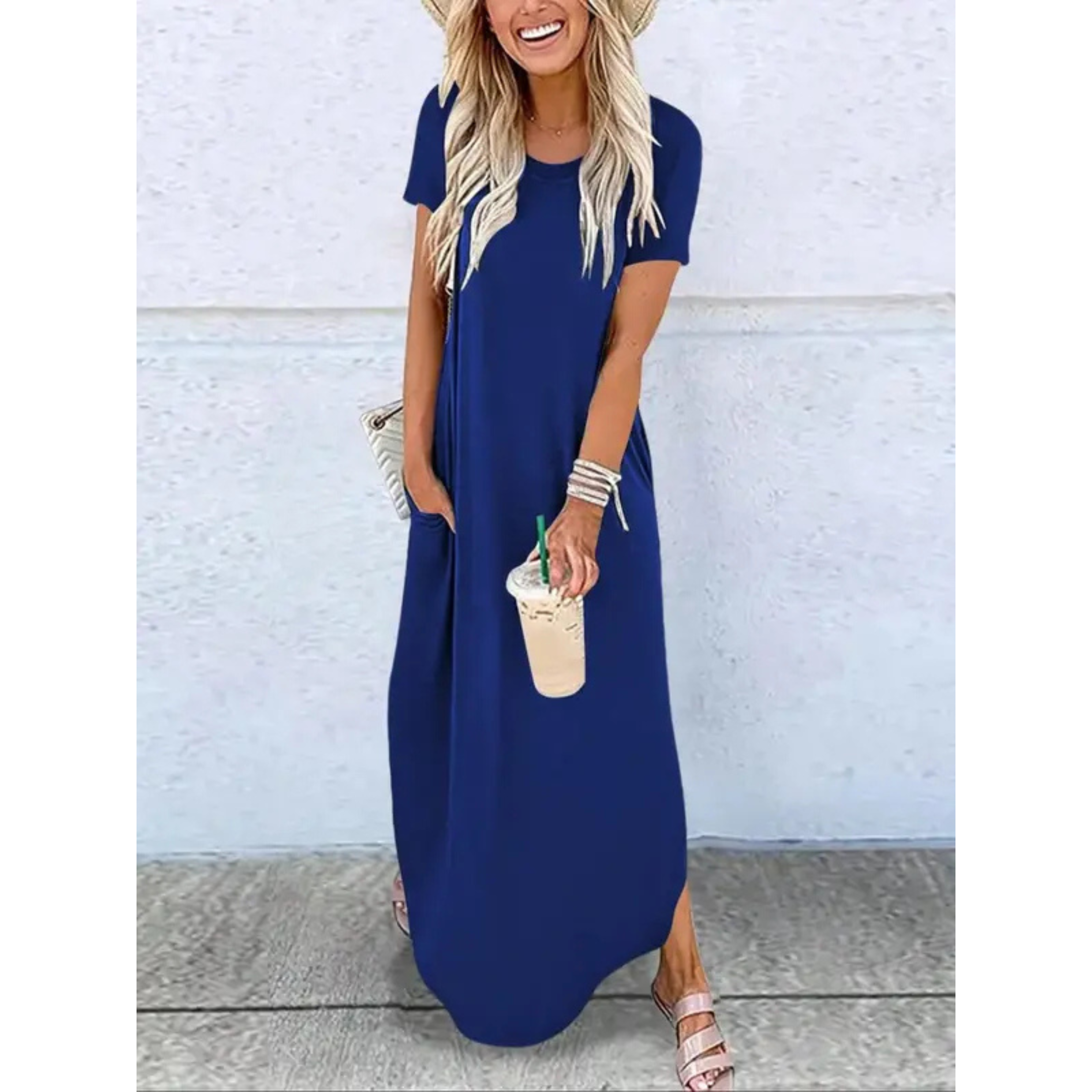 Lottie | Casual Summer Round Neck Maxi Dress