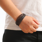 Felix | Braided Leather Viking Bracelet