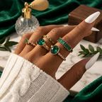 Evergreen | Emerald Ring Set