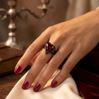 Cerise | Ruby Heart Silver Ring