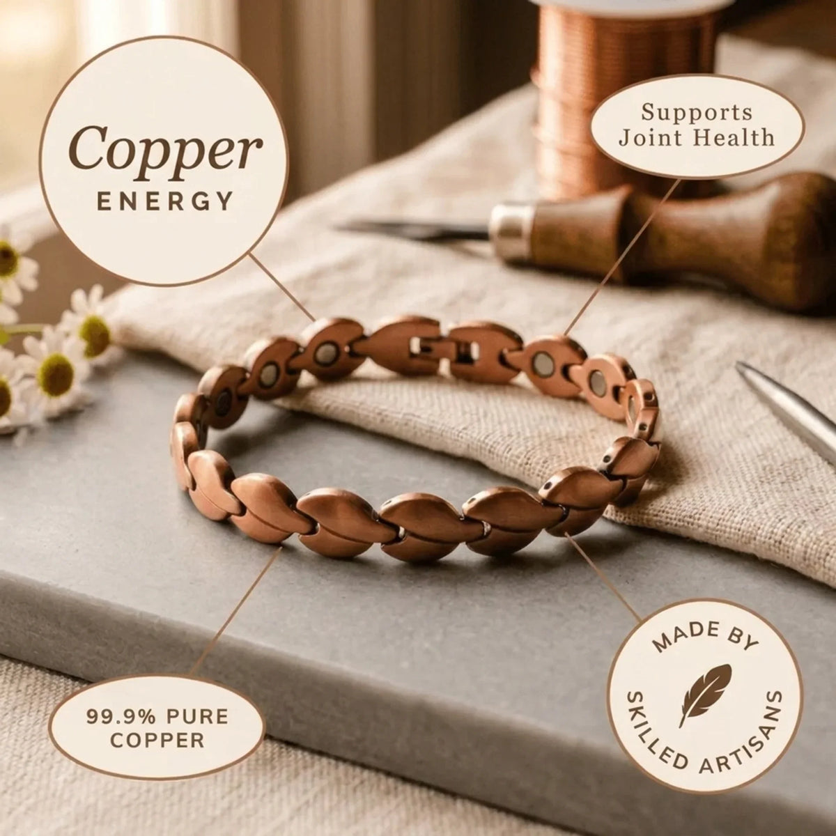 Aria | Seed Copper Anklet