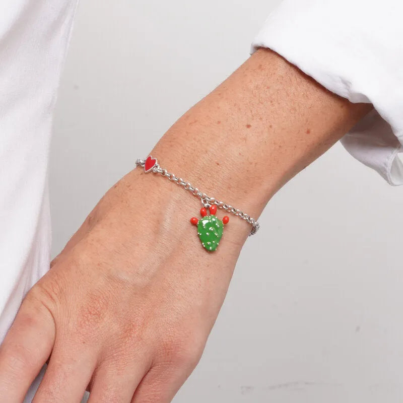 Cactus | Steel Cactus Heart Bracelet