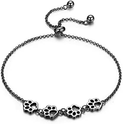 Paw Print Bracelet in Sterling Silver