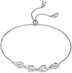 Paw Print Bracelet in Sterling Silver