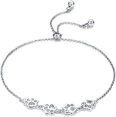 Paw Print Bracelet in Sterling Silver