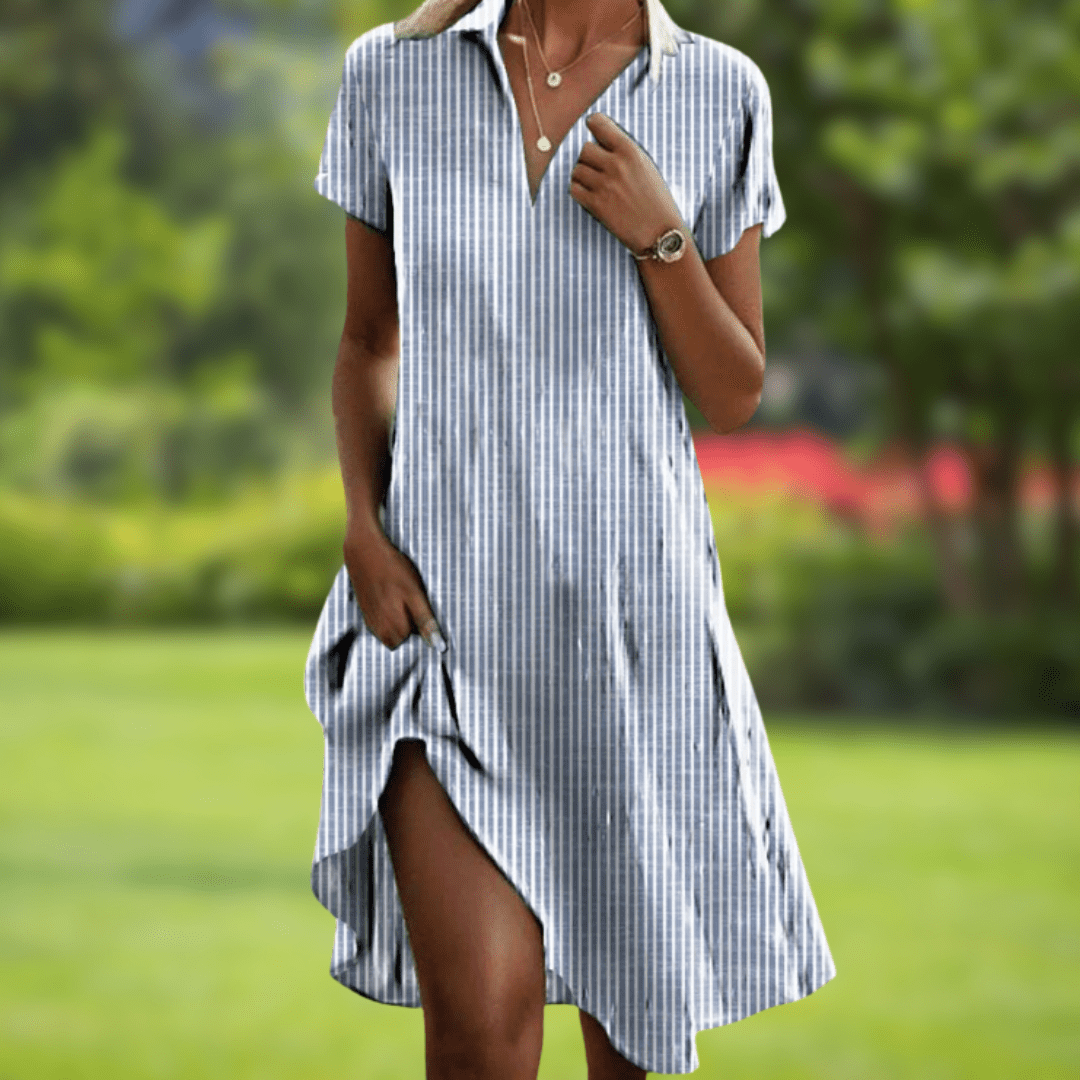 Galiana | Stylish V-Neck Elegant Dress