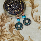 Turquoise Copper Earrings