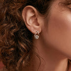Solene | Gold Cross Zirconia Studs