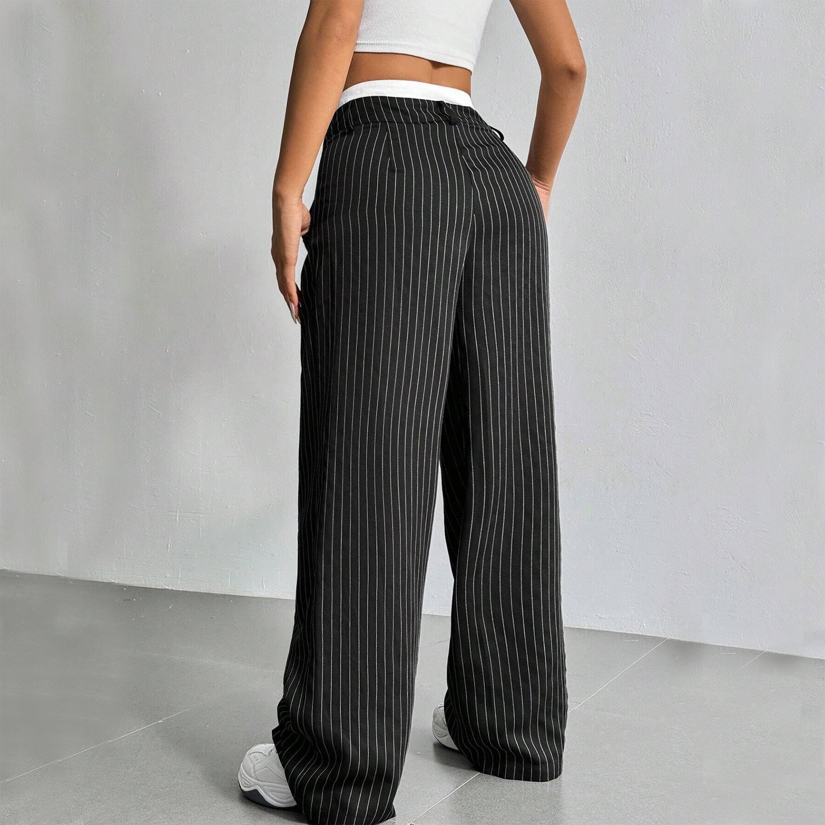Lorraine | Casual Striped Wide Pants