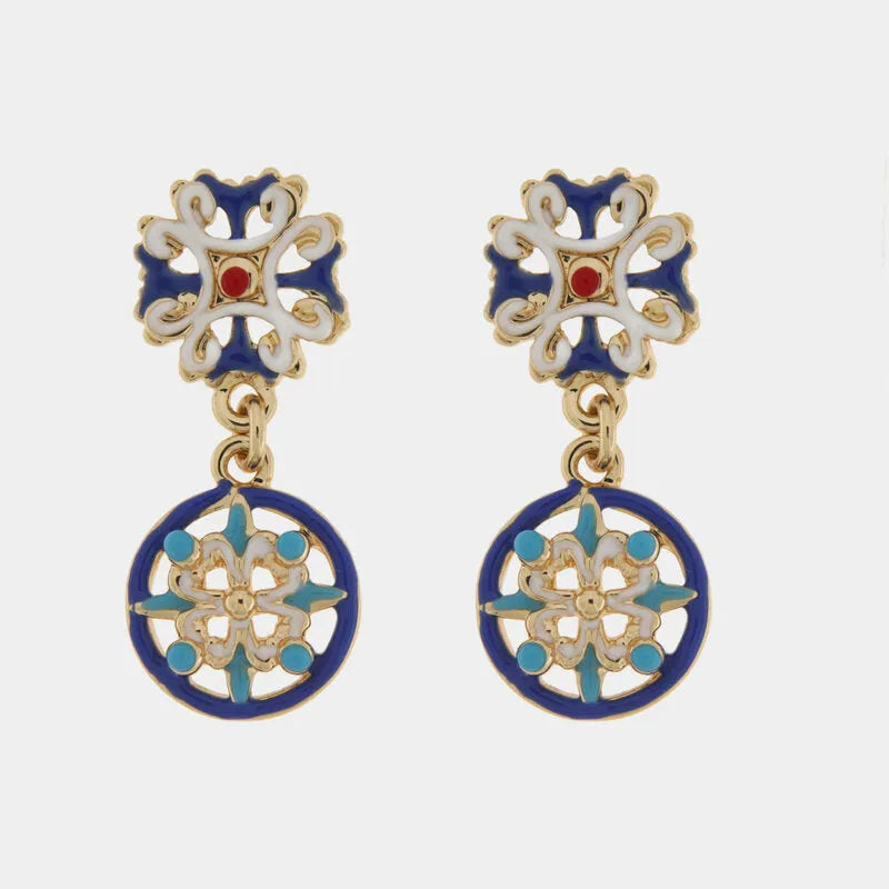 Azzurra | Blue Maiolica Earrings