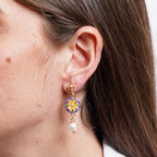 Siciliana | Blue & Yellow Maiolica Earrings