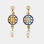Siciliana | Blue & Yellow Maiolica Earrings