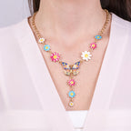 Fiorella | Butterfly & Flowers Necklace