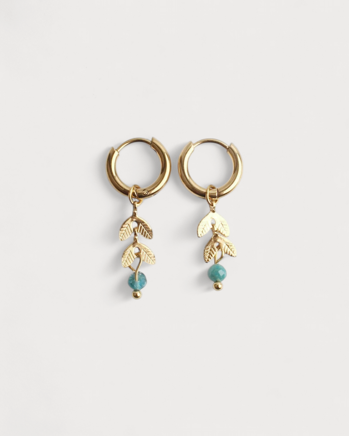 Stone Leaf  Earrings | Natural Stone | Stainless Steel