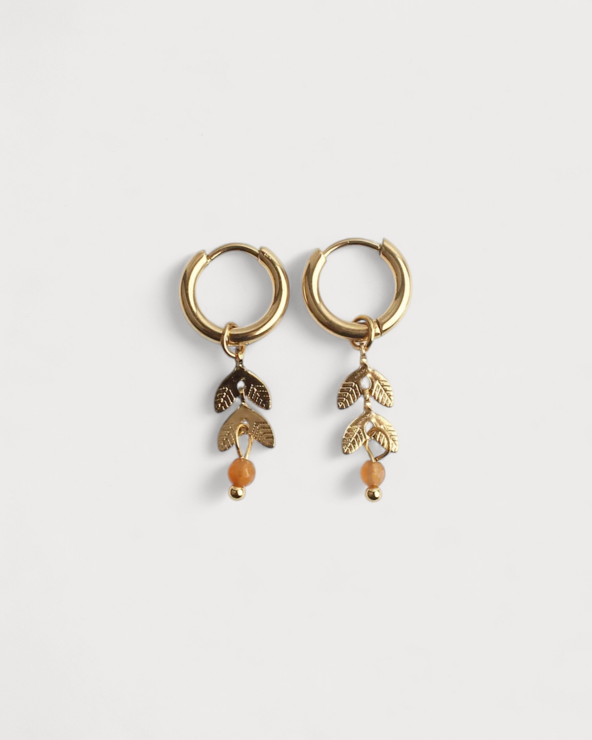 Stone Leaf  Earrings | Natural Stone | Stainless Steel