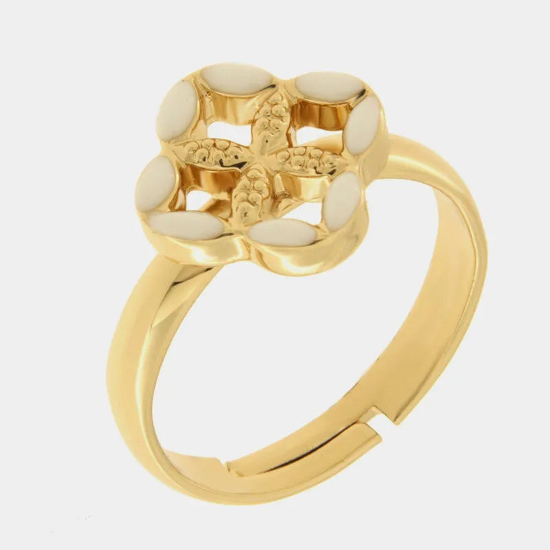 Bianca | White Maiolica Ring