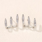 Clarisse | Three-Stone Crystal Studs