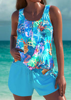 Clementine | Elegant tankini with tummy control effect and matching shorts