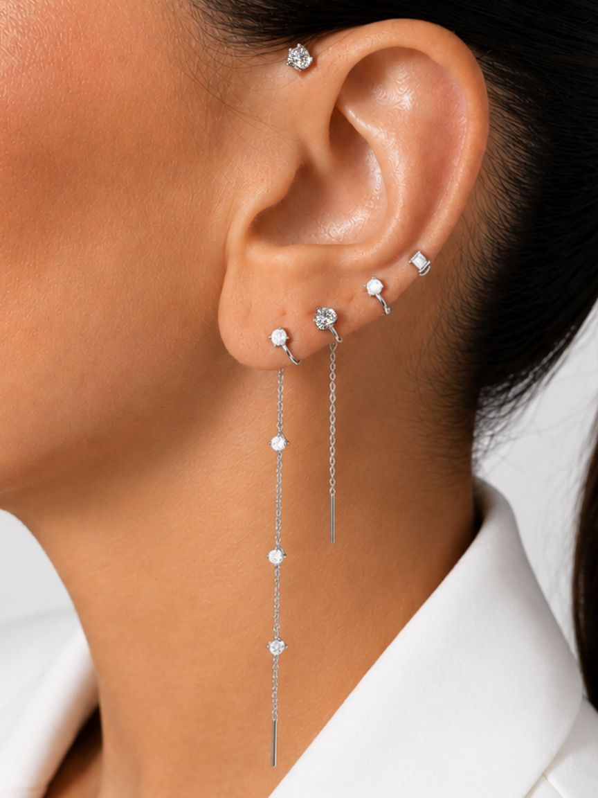 Giselle White Earrings
