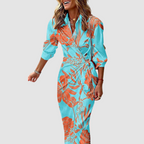Thea | Elegant Striped Dress