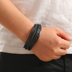Felix | Braided Leather Viking Bracelet